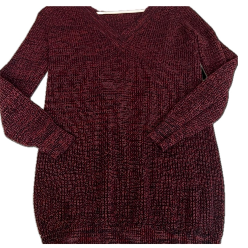 BCBGMaxAzria Red V-Neck Sweater